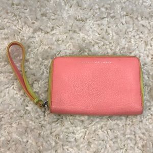 Marc by Marc Jacobs pink & yellow wristlet